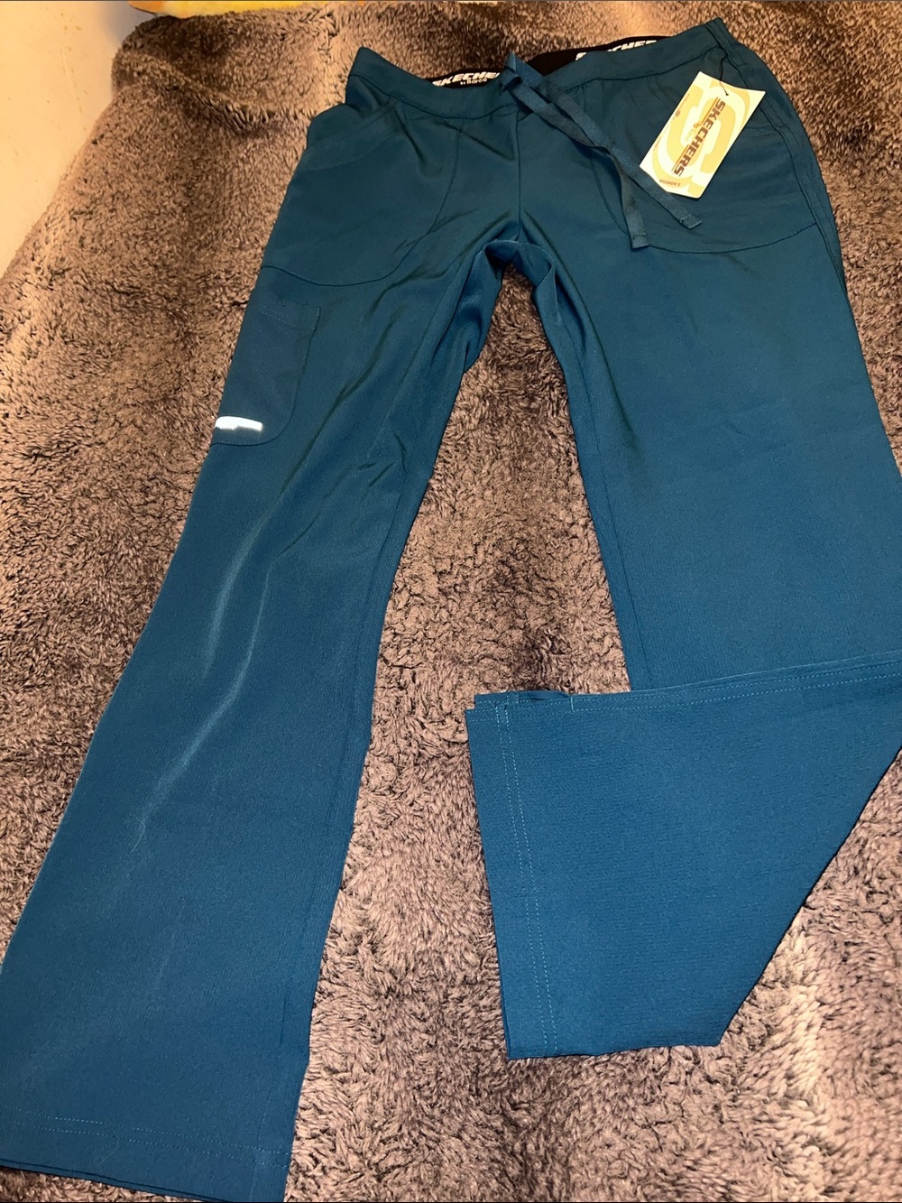 Skechers Teal Wide Leg Drawstring Jeans
